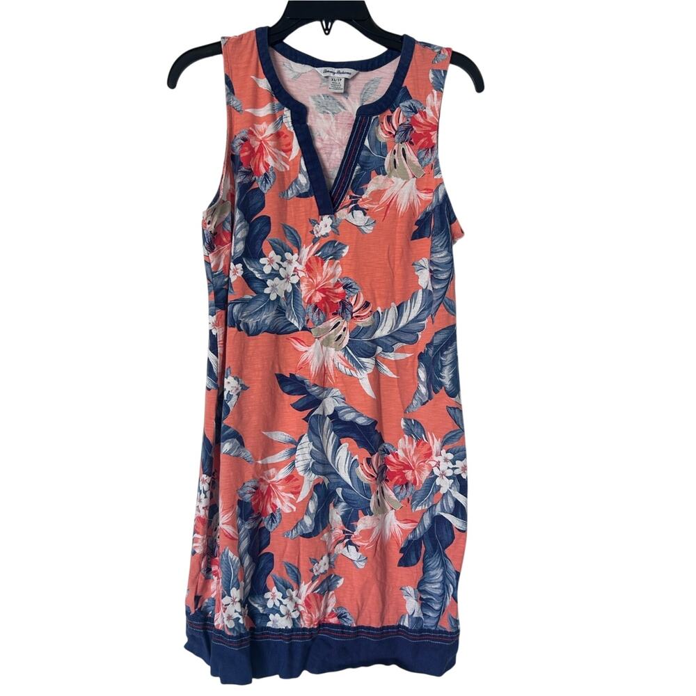 Tommy Bahama Coral Floral Tropical Sleeveless Dress Size XS